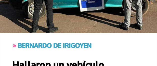 Hallaron un vehículo con pedido de secuestro internacional