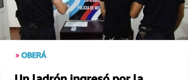 Un ladrón ingresó por la ventana, fue captado por cámaras y terminó detenido pocas horas después