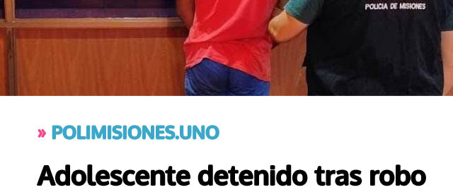 Adolescente detenido tras robo a un comercio en San Vicente