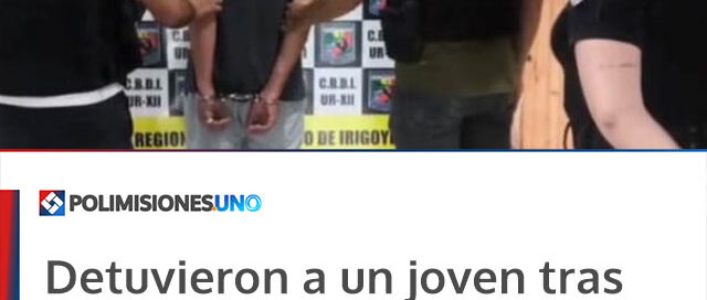 Detuvieron a un joven tras un robo en un hotel de Bernardo de Irigoyen