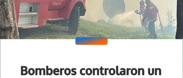Bomberos controlaron un incendio forestal cerca de un complejo turístico en Salto Encantado